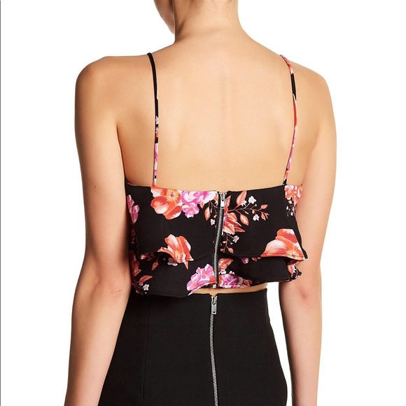 Tularosa Cullen Floral Flutter Crop Top NWT L - Picture 2 of 7